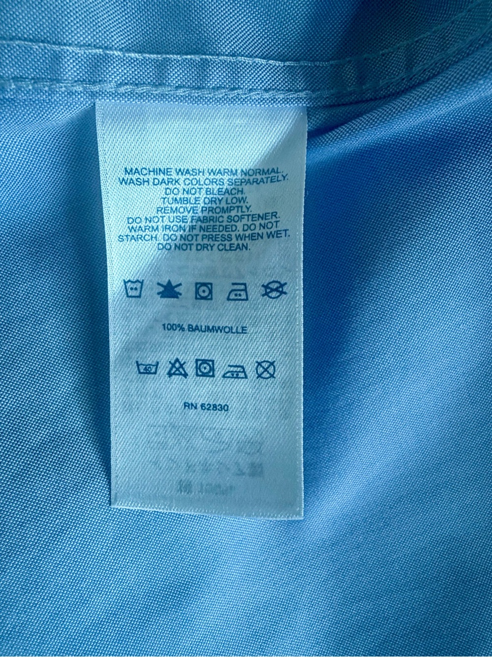 Land’s End Set of 3 TALL Blue Cotton Button-downs - Picture 5 of 6